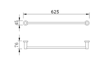 Полотенцедержатель 60 см. RUSH Victoria VI71531
