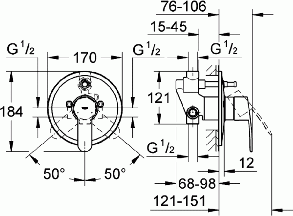 Смеситель однорычажный встраиваемый универсальный механизм Grohe 33963 000 (33963000)