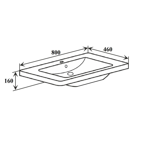 Раковина Runo мебельная Никсон 80 (00-00001391)