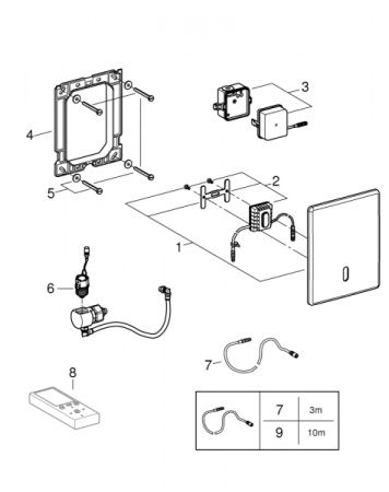 Клавиша смыва Grohe Tectron Skate 38393 SD1 (38393SD1)