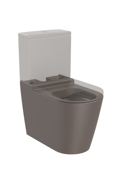 Унитаз напольный безободковый Roca Inspira Round   Rimless, BTW,  342526660 кофейный