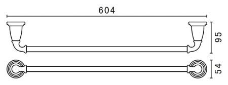 Полотенцедержатель Art&Max AM-3624AW-Br