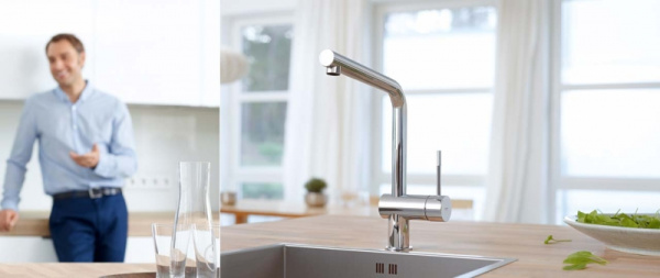 Смеситель однорычажный для мойки, 1/2" Grohe Minta 31375 000 (31375000) хром