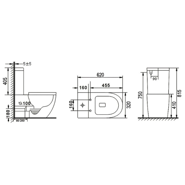 Унитаз компакт beWash Lusso BKBWR104620 микролифт 
