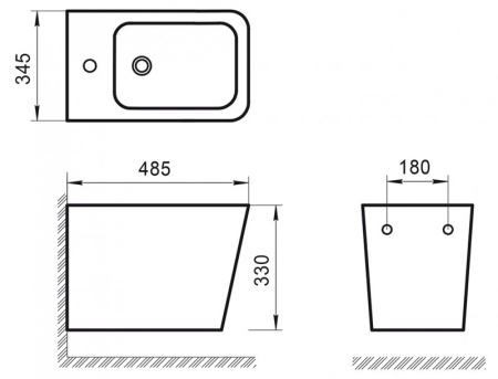 Биде подвесное BelBagno ARDENTE-R BB0520BH