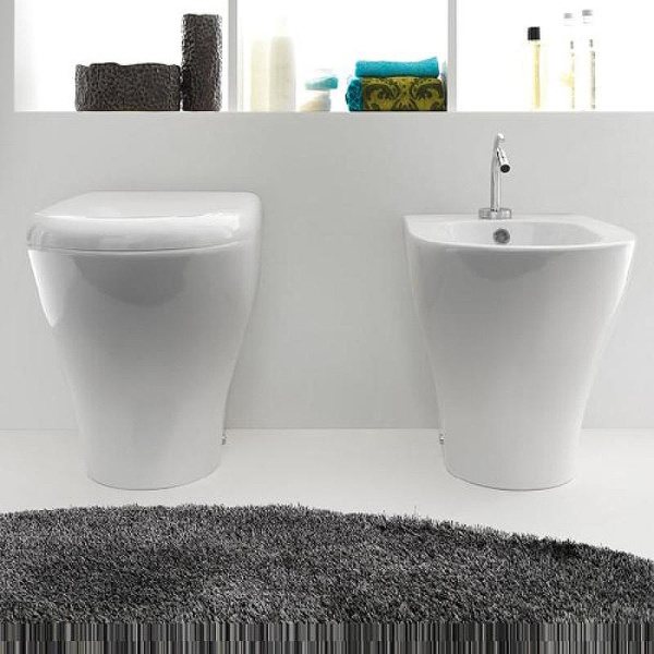 Приставной безободковый унитаз Kerasan Aquatech 371801 без сиденья