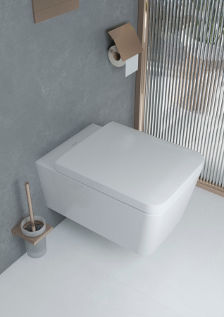 Держатель туалетной бумаги с крышкой Hansgrohe AddStoris 41753140 шлифованная бронза