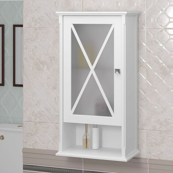 Шкаф Opadiris Палермо 46 одностворчатый, цвет белый матовый, левый 00-00007337