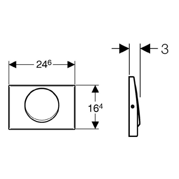 Клавиша смыва Geberit Delta 115.108.00.1