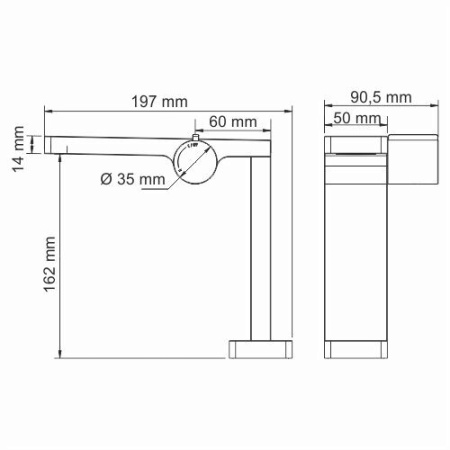Смеситель для раковины WasserKRAFT Alme 1510 Смеситель для раковины WasserKRAFT Alme 1510