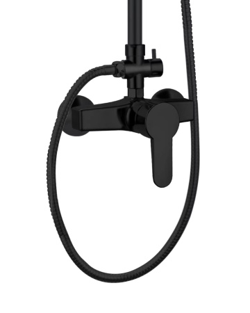Душевая система с смесителем для душа OneLife P01-912b черный