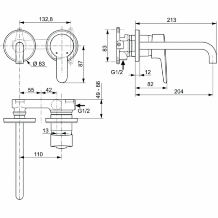 Смеситель для раковины Ideal Standard Connect Blue A5933AA