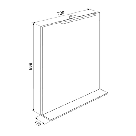 Зеркало, IDDIS CUS70W0i98, белый