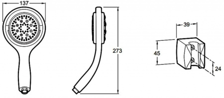 Душевой набор Jacob Delafon Flipside E15891-CP