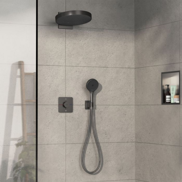 Термостат для душа на 2 потребителя Hansgrohe ShowerSelect Comfort Q 15586340 шлифованный черный хром