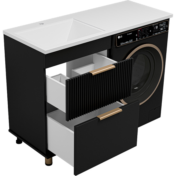 Тумба с раковиной под стиральную машину 60 Brevita Enfida УТ000016087