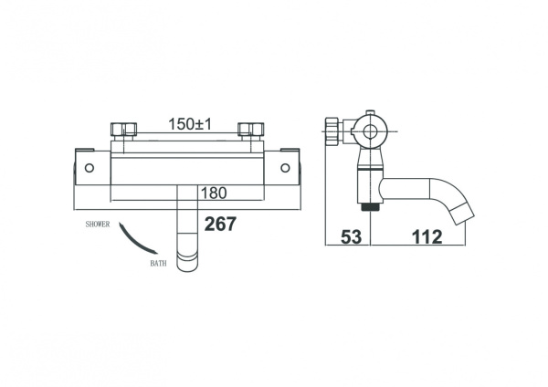 Смеситель для ванны D&K Bayern Potsdam (DA2153201)