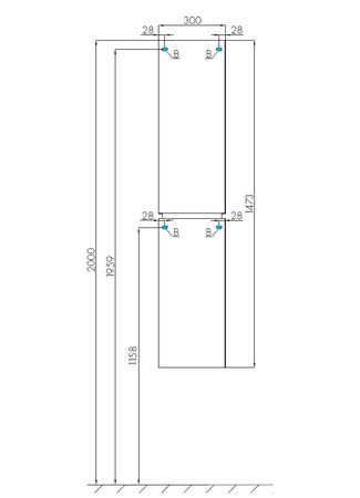 Пенал Aquaton Скай PRO 1A238603SY01L левый
