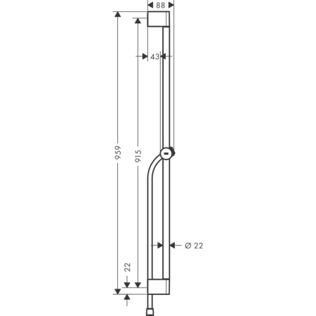 Душевая штанга 950 мм со шлангом Hansgrohe Unica Pulsify S 24401000 хром