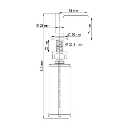 Дозатор для моющего средства WasserKRAFT K-75996