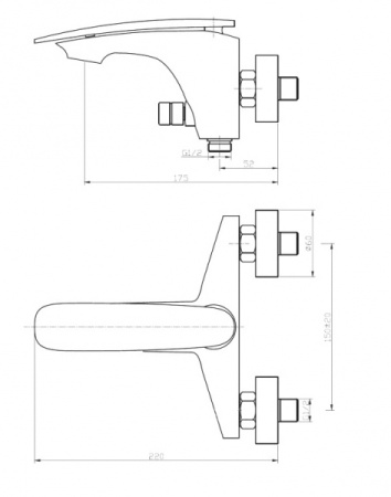 Смеситель для ванны WeltWasser Essen 603 (10000001985)