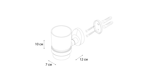 Держатель зубных щеток FIXSEN Europa одинарный FX-21806