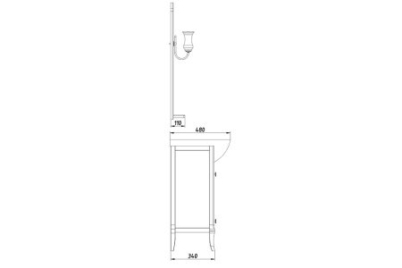 Зеркало (71х90)  ASB-Woodline Салерно 80 9691 (коричневый)