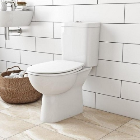 Унитаз напольный безободковый Grohe Bau Ceramic, горизонтальный выпуск 39347 000 (39347000)