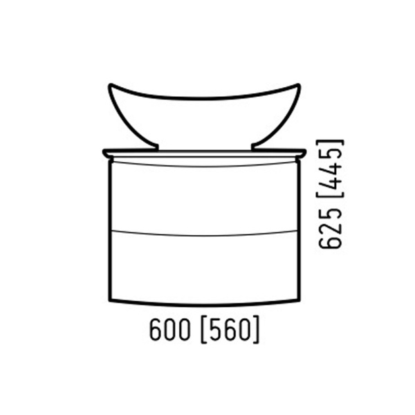 Тумба подвесная Corozo Огайо 60 SD-00000620