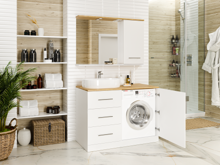 Тумба под стиральную машину Misty Респект 120  левая Э-Рес01120-13ЯЛ