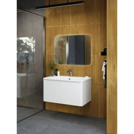 Тумба без раковины Art&Max Sanremo AM-Sanremo-800-1C-SO-BL белый глянец
