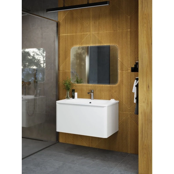 Тумба без раковины Art&Max Sanremo AM-Sanremo-800-1C-SO-BL белый глянец