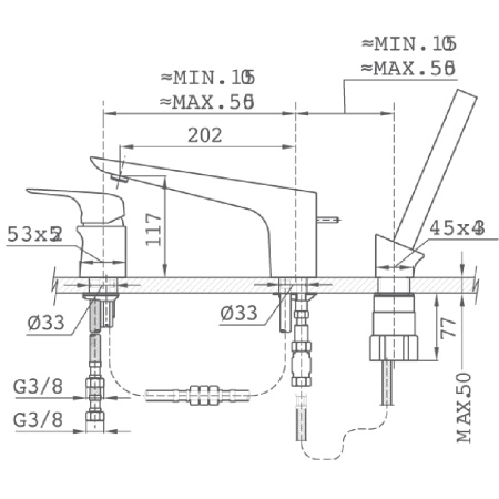 Смеситель для ванны Teka Itaca 671520200