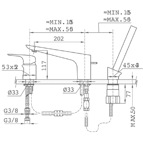 Смеситель для ванны Teka Itaca 671520200