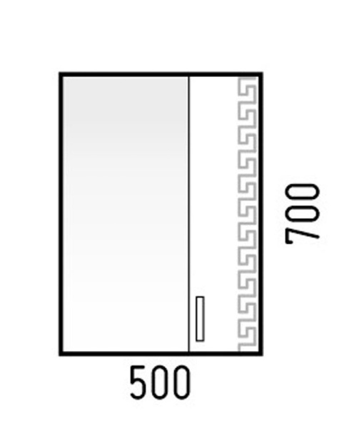 Зеркальный шкаф (50х70) Corozo Олимп 50 SD-00000695