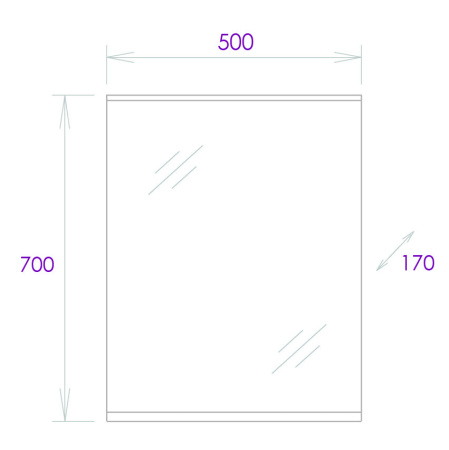 Зеркало с подсветкой Onika Коралл 50 205023