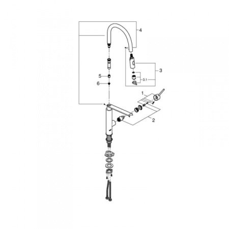 Смеситель для кухни Grohe Concetto 31491 000 (31491000) хром