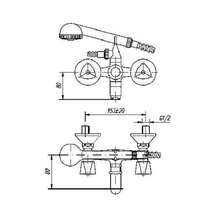 Смеситель для ванны Mofem Stella 141-0055-44