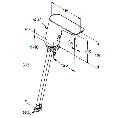 Смеситель для раковины электронный Kludi Balance 5220091