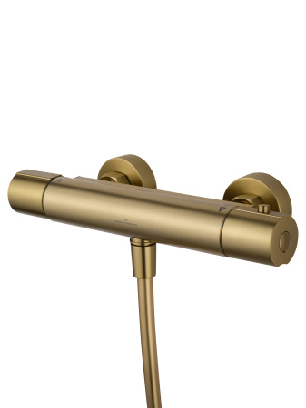 Смеситель для душа с термостатом WONZON & WOGHAND INN 6, брашированное золото WW-B2029-A-BG