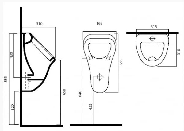 Писсуар AM.PM Sense C757006WH