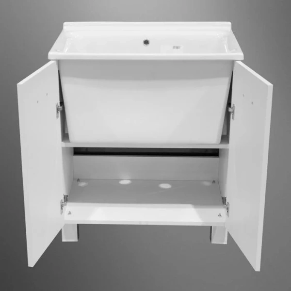 Комплект для постирочной с сифоном Kerasan Aquadom 9166K3N*0 белый матовый, без отверстия под смеситель 