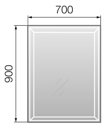 Зеркало (70х90)  Marka One Classic 2 У52205