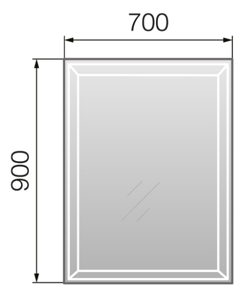 Зеркало (70х90)  Marka One Classic 2 У52205