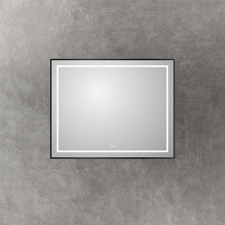 Зеркало (100х80) BelBagno SPC-KRAFT-1000-800-LED-TCH-WARM-NERO с подсветкой