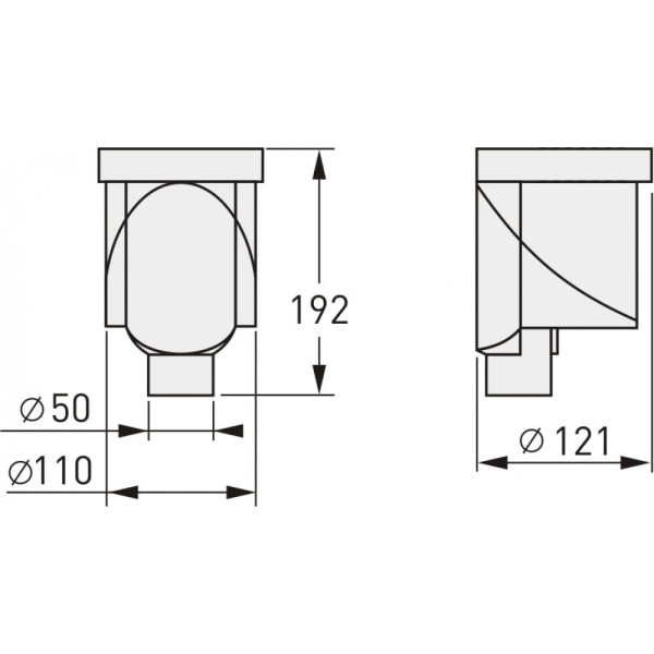 Сифон вертикальный Berges Wasserhaus 099001