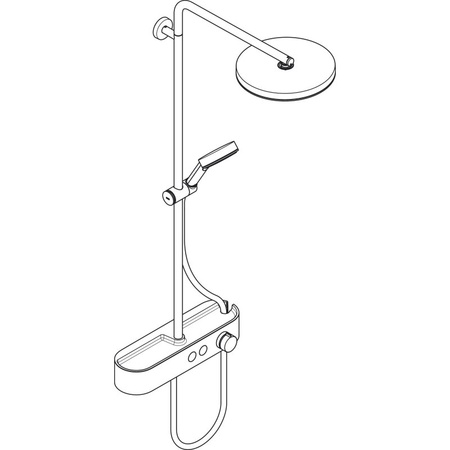 Душевая система Hansgrohe Pulsify Showerpipe 260 1jet 24220700 белый матовый