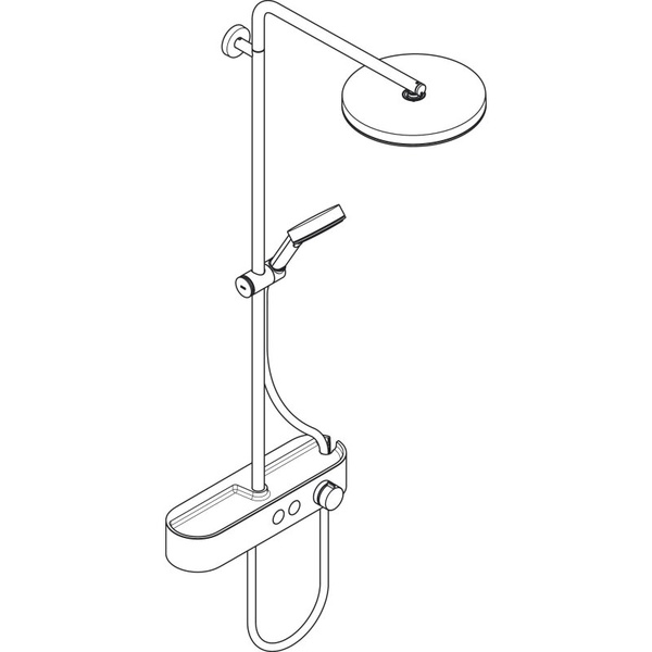 Душевая система Hansgrohe Pulsify Showerpipe 260 1jet EcoSmart 24221700 белый матовый