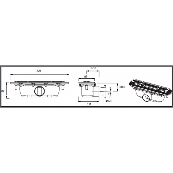 Сифон для поддона Jacob Delafon Surface E62623-NF