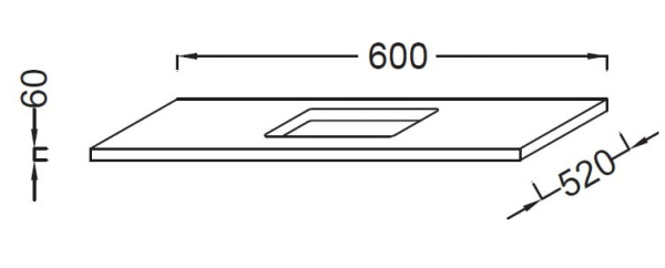 Столешница для раковины Jacob Delafon Parallel EB53-0600-N18